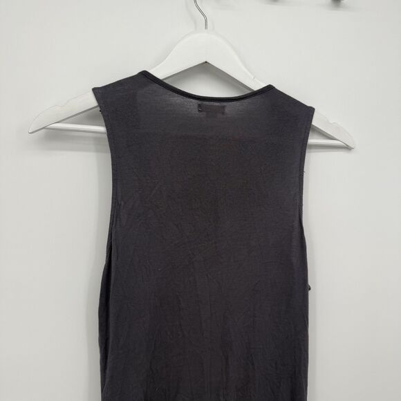 Studio Y Gray Sequin Long Stretchy Tank Top Size Small Y2k Style - Picture 8 of 9